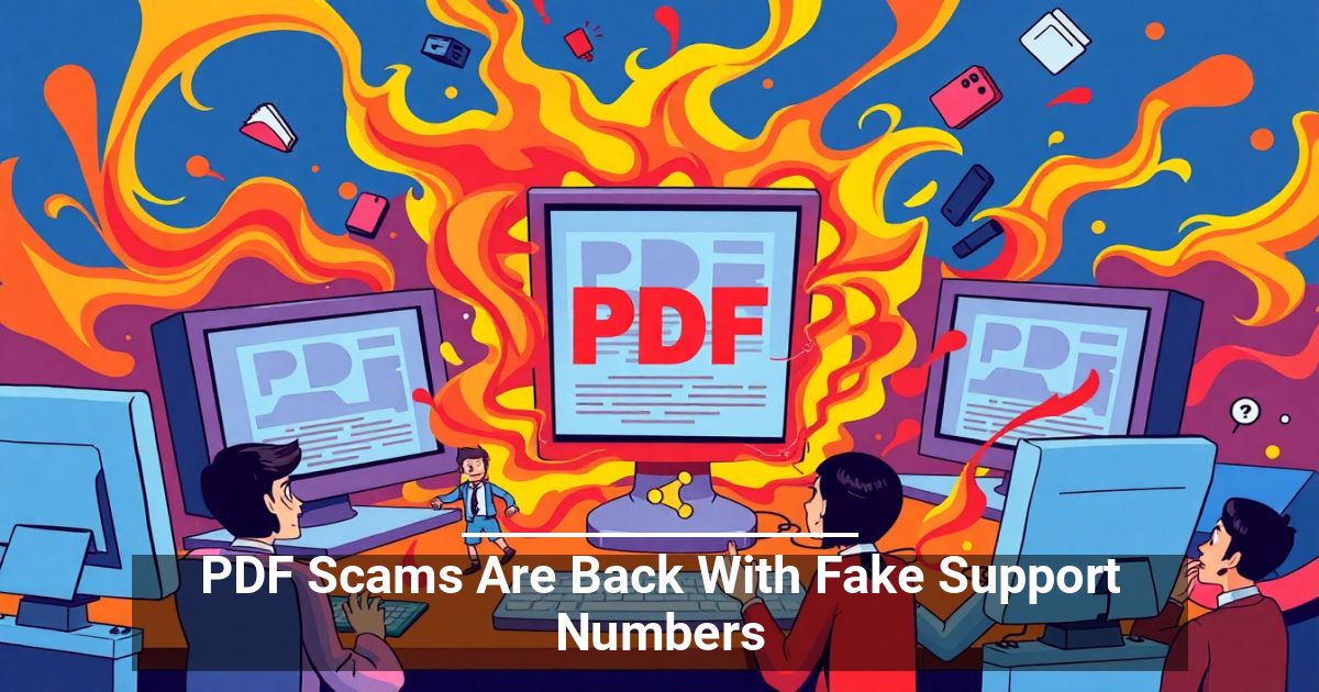 PDF Scams Are Back With Fake Support Numbers